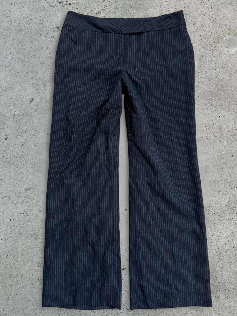 Ann Taylor Black Pinstripe Trousers